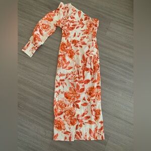 Women's| medium | floral dress | orange and white